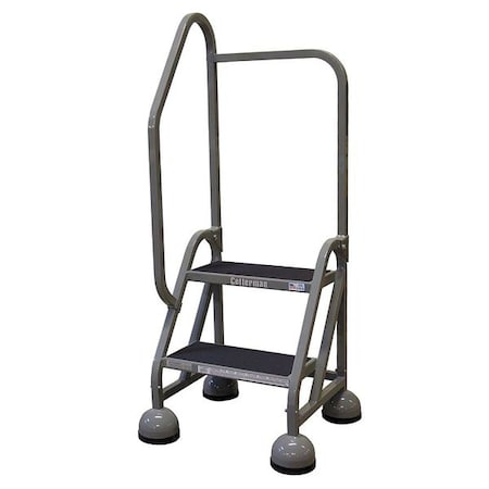 48 in H Steel Rolling Ladder, 2 Steps, 450 lb Load Capacity MPN:ST-222 A2 C1 P5