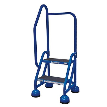 48 in H Steel Rolling Ladder, 2 Steps, 450 lb Load Capacity MPN:ST-222 A2 C21 P5