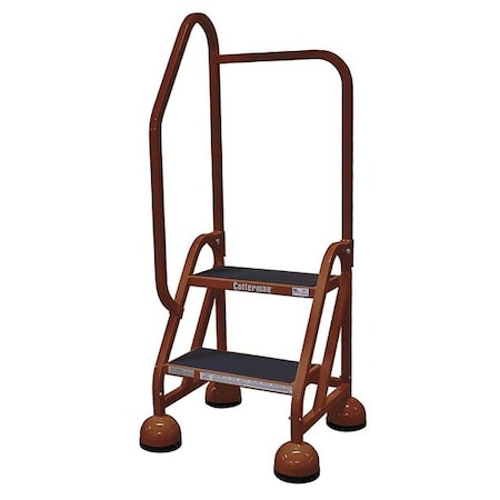 48 in H Steel Rolling Ladder, 2 Steps, 450 lb Load Capacity MPN:ST-222 A2 C4 P5