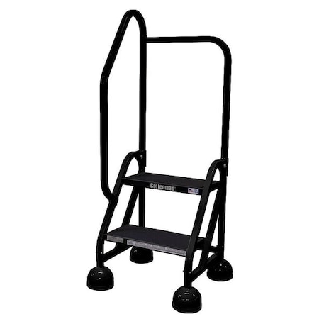 48 in H Steel Rolling Ladder, 2 Steps, 450 lb Load Capacity MPN:ST-222 A2 C7 P5