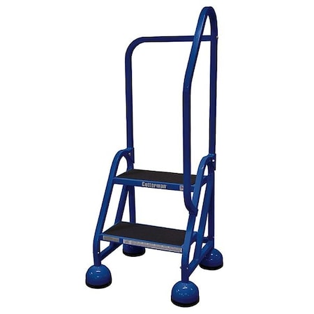 48 in H Steel Rolling Ladder, 2 Steps, 450 lb Load Capacity MPN:ST-223 A2 C21 P5