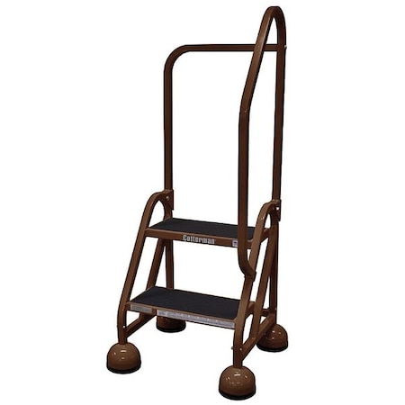 48 in H Steel Rolling Ladder, 2 Steps, 450 lb Load Capacity MPN:ST-223 A2 C4 P5