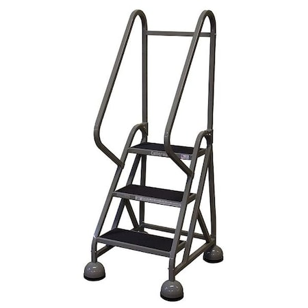 57 in H Steel Rolling Ladder, 3 Steps, 450 lb Load Capacity MPN:ST-301 A2 C1 P5
