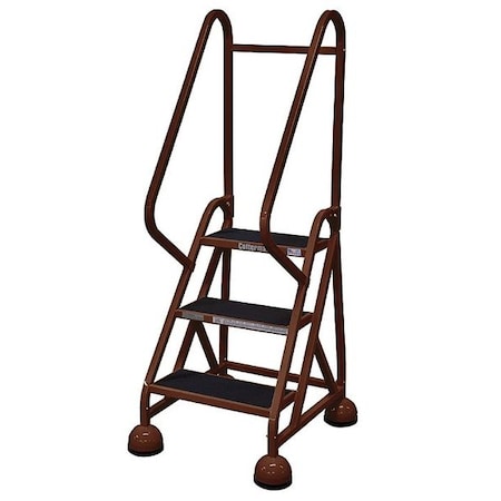 57 in H Steel Rolling Ladder, 3 Steps, 450 lb Load Capacity MPN:ST-301 A2 C4 P5