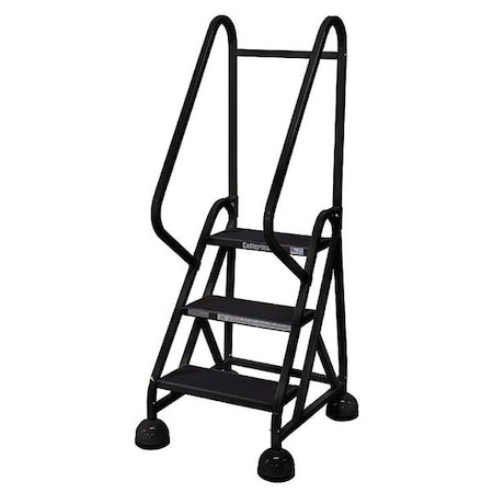 57 in H Steel Rolling Ladder, 3 Steps, 450 lb Load Capacity MPN:ST-301 A2 C7 P5