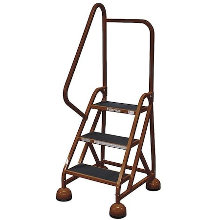 57 in H Steel Rolling Ladder, 3 Steps, 450 lb Load Capacity MPN:ST-302 A2 C4 P5