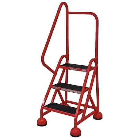57 in H Steel Rolling Ladder, 3 Steps, 450 lb Load Capacity MPN:ST-302 A2 C6 P5