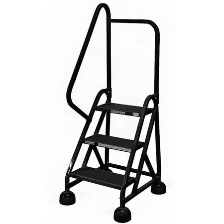57 in H Steel Rolling Ladder, 3 Steps, 450 lb Load Capacity MPN:ST-302 A2 C7 P5