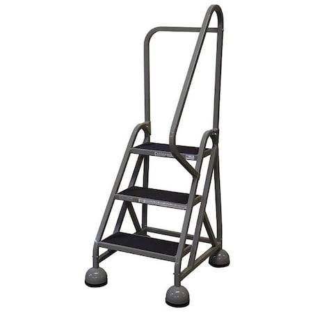 57 in H Steel Rolling Ladder, 3 Steps, 450 lb Load Capacity MPN:ST-303 A2 C1 P5