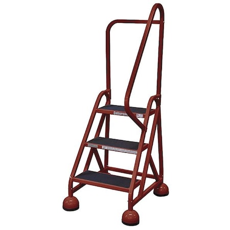 57 in H Steel Rolling Ladder, 3 Steps, 450 lb Load Capacity MPN:ST-303 A2 C4 P5