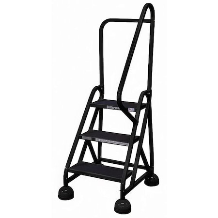 57 in H Steel Rolling Ladder, 3 Steps, 450 lb Load Capacity MPN:ST-303 A2 C7 P5