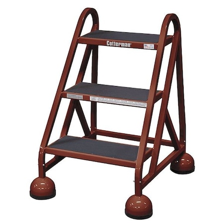 Rolling Step, 3 Steps, 31 in Overall Height, Steel, Brown MPN:ST-320 A2 C4 P5