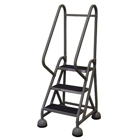 57 in H Steel Rolling Ladder, 3 Steps, 450 lb Load Capacity MPN:ST-321 A2 C1 P5