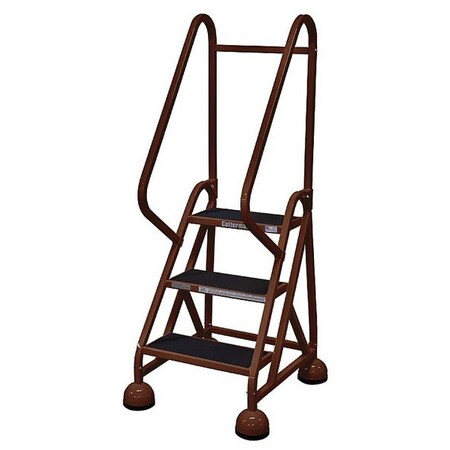 57 in H Steel Rolling Ladder, 3 Steps, 450 lb Load Capacity MPN:ST-321 A2 C4 P5