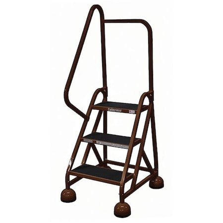57 in H Steel Rolling Ladder, 3 Steps, 450 lb Load Capacity MPN:ST-322 A2 C4 P5