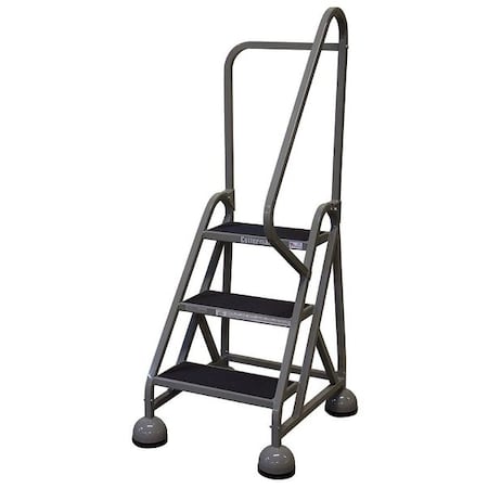 57 in H Steel Rolling Ladder, 3 Steps, 450 lb Load Capacity MPN:ST-323 A2 C1 P5