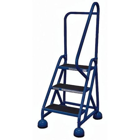 57 in H Steel Rolling Ladder, 3 Steps, 450 lb Load Capacity MPN:ST-323 A2 C21 P5