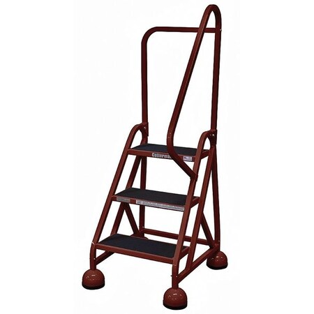 57 in H Steel Rolling Ladder, 3 Steps, 450 lb Load Capacity MPN:ST-323 A2 C4 P5