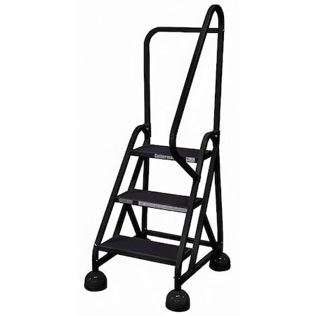57 in H Steel Rolling Ladder, 3 Steps, 450 lb Load Capacity MPN:ST-323 A2 C7 P5