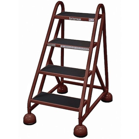 40 in H Steel Rolling Ladder, 4 Steps, 450 lb Load Capacity MPN:ST-400 A2 C4 P5