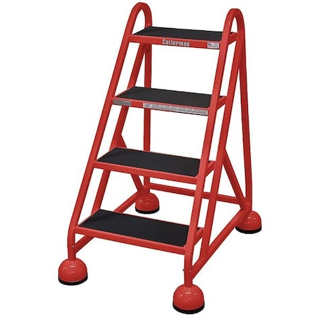40 in H Steel Rolling Ladder, 4 Steps, 450 lb Load Capacity MPN:ST-400 A2 C6 P5