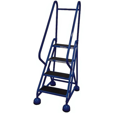 66 in H Steel Rolling Ladder, 4 Steps, 450 lb Load Capacity MPN:ST-401 A2 C21 P5