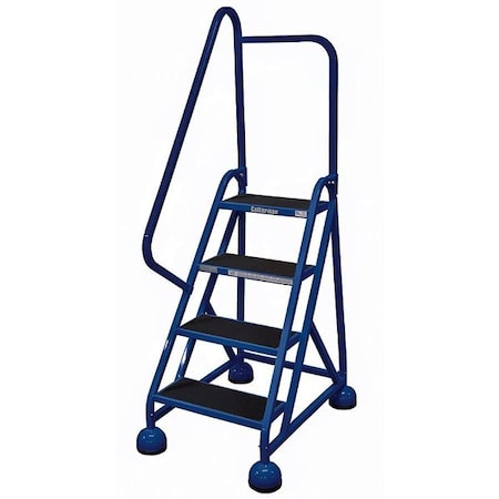 66 in H Steel Rolling Ladder, 4 Steps, 450 lb Load Capacity MPN:ST-402 A2 C21 P5