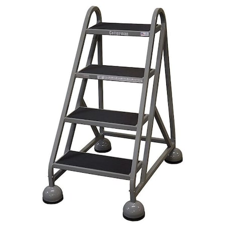 40 in H Steel Rolling Ladder, 4 Steps, 450 lb Load Capacity MPN:ST-420 A2 C1 P5