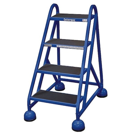 40 in H Steel Rolling Ladder, 4 Steps, 450 lb Load Capacity MPN:ST-420 A2 C21 P5