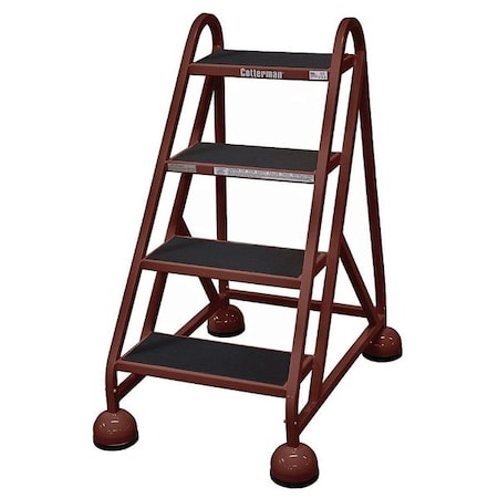 40 in H Steel Rolling Ladder, 4 Steps, 450 lb Load Capacity MPN:ST-420 A2 C4 P5