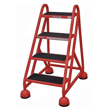 40 in H Steel Rolling Ladder, 4 Steps, 450 lb Load Capacity MPN:ST-420 A2 C6 P5