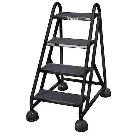 40 in H Steel Rolling Ladder, 4 Steps, 450 lb Load Capacity MPN:ST-420 A2 C7 P5