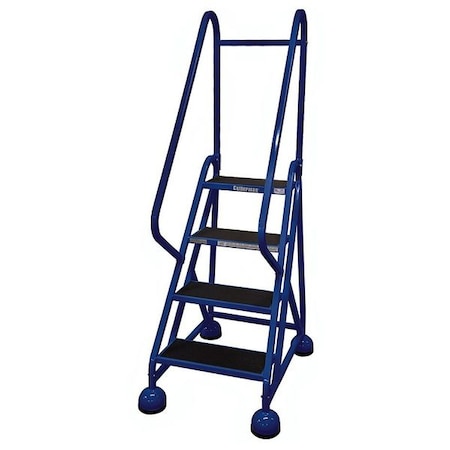 66 in H Steel Rolling Ladder, 4 Steps, 450 lb Load Capacity MPN:ST-421 A2 C21 P5