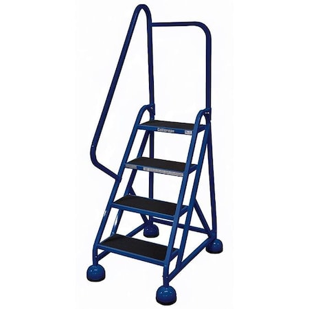 66 in H Steel Rolling Ladder, 4 Steps, 450 lb Load Capacity MPN:ST-422 A2 C21 P5