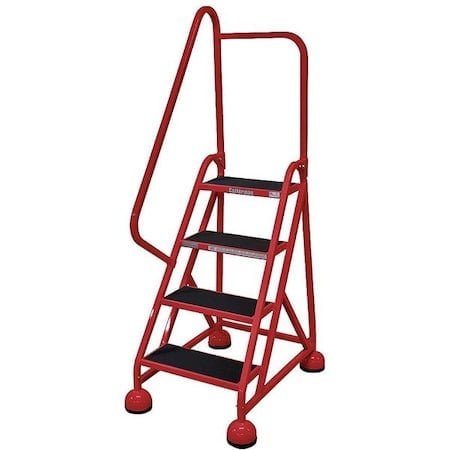 66 in H Steel Rolling Ladder, 4 Steps, 450 lb Load Capacity MPN:ST-422 A2 C6 P5