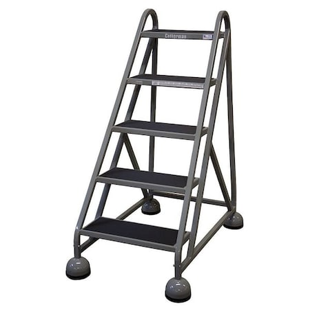 49 in H Steel Rolling Ladder, 5 Steps, 450 lb Load Capacity MPN:ST-500 A2 C1 P5