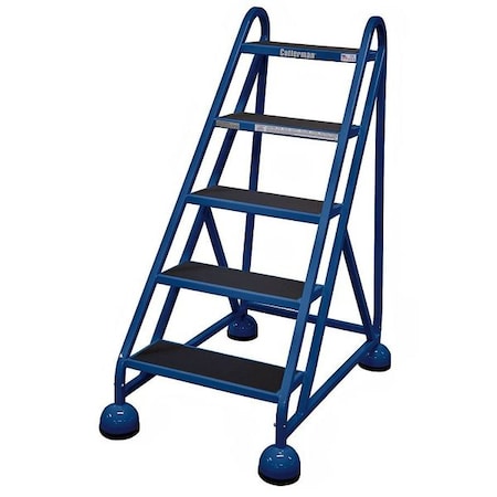 49 in H Steel Rolling Ladder, 5 Steps, 450 lb Load Capacity MPN:ST-500 A2 C21 P5
