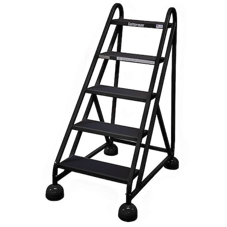 49 in H Steel Rolling Ladder, 5 Steps, 450 lb Load Capacity MPN:ST-500 A2 C7 P5