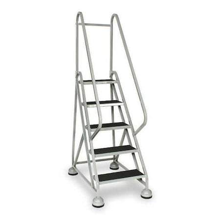 75 in H Steel Rolling Ladder, 5 Steps, 450 lb Load Capacity MPN:ST-501 A2 C1 P5