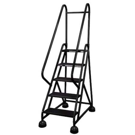 75 in H Steel Rolling Ladder, 5 Steps, 450 lb Load Capacity MPN:ST-501 A2 C7 P5