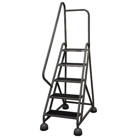 75 in H Steel Rolling Ladder, 5 Steps, 450 lb Load Capacity MPN:ST-502 A2 C1 P5