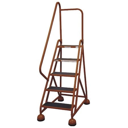 75 in H Steel Rolling Ladder, 5 Steps, 450 lb Load Capacity MPN:ST-502 A2 C4 P5