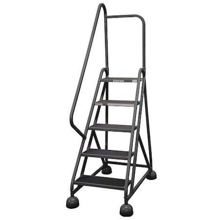 75 in H Steel Rolling Ladder, 5 Steps, 450 lb Load Capacity MPN:ST-502 A2 C7 P5
