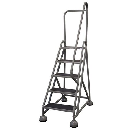 75 in H Steel Rolling Ladder, 5 Steps, 450 lb Load Capacity MPN:ST-503 A2 C1 P5