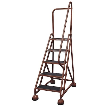 75 in H Steel Rolling Ladder, 5 Steps, 450 lb Load Capacity MPN:ST-503 A2 C4 P5