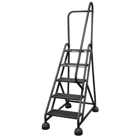 75 in H Steel Rolling Ladder, 5 Steps, 450 lb Load Capacity MPN:ST-503 A2 C7 P5