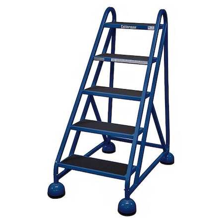 49 in H Steel Rolling Ladder, 5 Steps, 450 lb Load Capacity MPN:ST-520 A2 C21 P5
