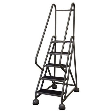 75 in H Steel Rolling Ladder, 5 Steps, 450 lb Load Capacity MPN:ST-521 A2 C1 P5