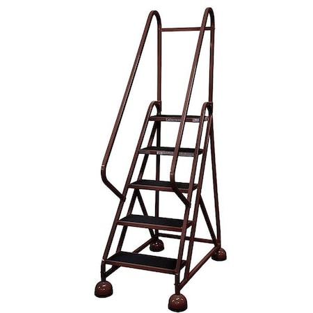 75 in H Steel Rolling Ladder, 5 Steps, 450 lb Load Capacity MPN:ST-521 A2 C4 P5