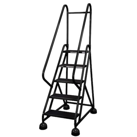 75 in H Steel Rolling Ladder, 5 Steps, 450 lb Load Capacity MPN:ST-521 A2 C7 P5